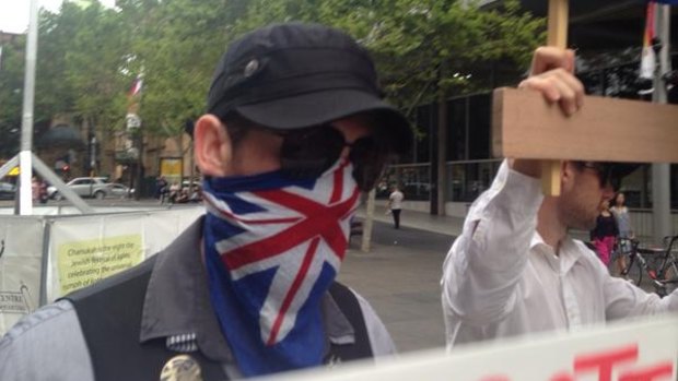 The four men were shouted down by members of the public who had gathered in Martin Place.