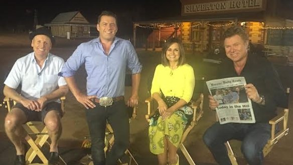 Ross Greenwood, Karl Stefanovic, Lisa Wilkinson and Richard Wilkinson on the road.