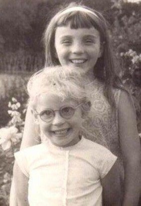 Karen with sister Evalyn Clow when they were children.