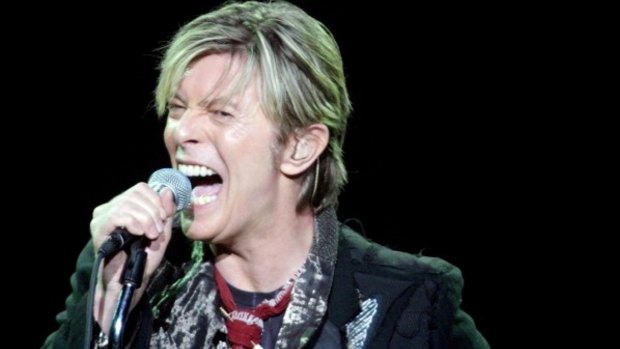 David Bowie performs at the Sydney Entertainment Centre in 2003.