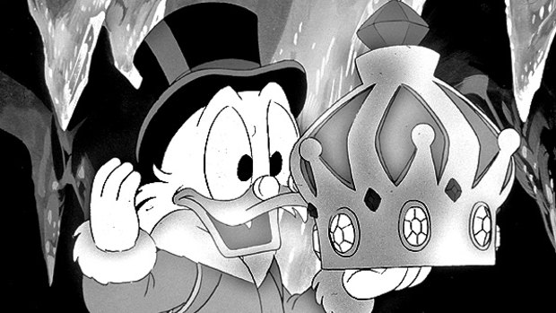 Walt Disney's Scrooge McDuck struck gold in the Klondike, finding a nugget the size of a goose egg.