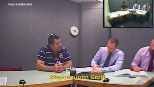 Police interview Stephen John Grott.