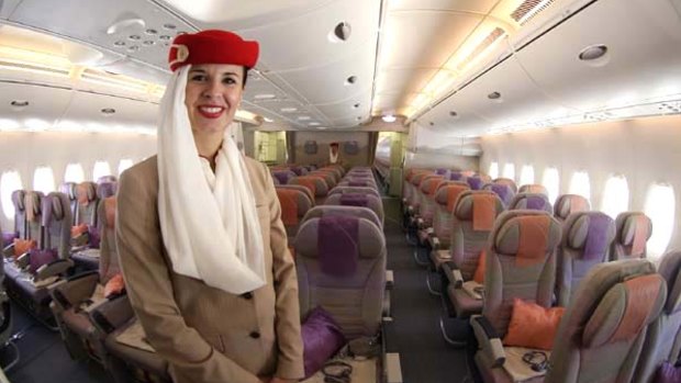 Emirates A380 economy class.