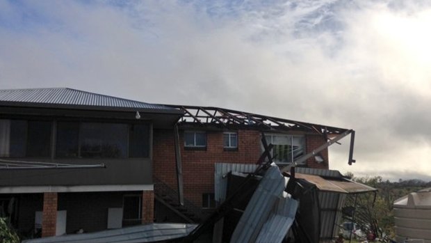 Damage at a home in Fernvale.