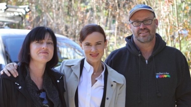 Tracey Robertson from Hoodlum on the US Secrets & Lies set with Juliette Lewis.