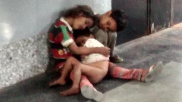'Can someone help these helpless kids?': Photo on Twitter goes viral.