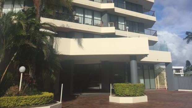 The Surfers Paradise apartment complex where a woman was stabbed in an apparent domestic dispute.