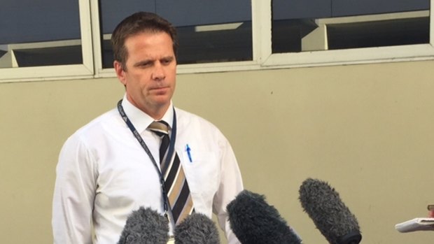 Detective Senior Sergeant Stephen Windsor addresses media in relation to the suspicious death of boy at Caboolture.