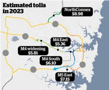 sydney westconnex motorway push tolls