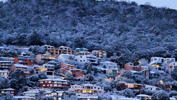 Snow blankets Hobart on Monday from the latest strong cold front to move across southern Australia.
