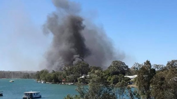 The Noosa fire was kept under control, however three properties were destroyed.