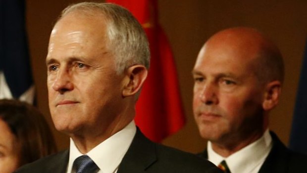 Liberal senator Stephen Parry, pictured alongside Prime Minister Malcolm Turnbull.