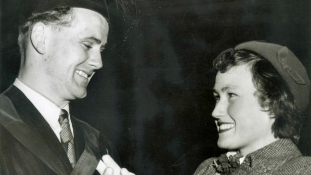 The late Laurie Kerr with his wife Vivienne.