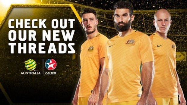 The new kit of the Socceroos and Matildas.