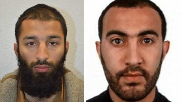 British police identified Khuram Shazad Butt (left) and Rachid Redouane as two of the London Bridge attackers.