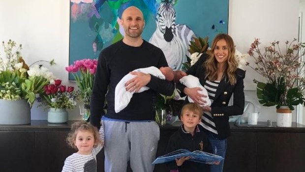 Judd and husband Chris Judd with their four children.