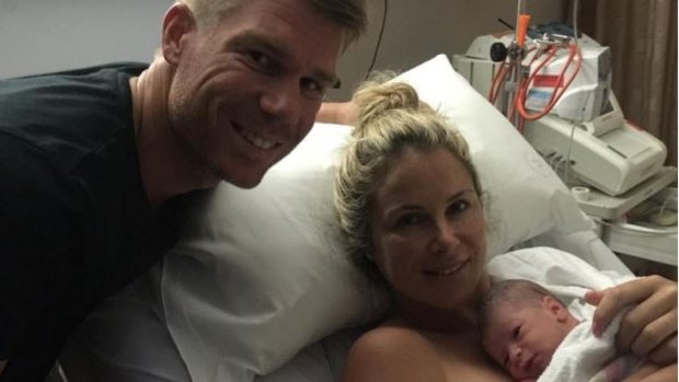 David Warner and his wife Candice (nee Falzon) welcomed a second baby girl on Thursday morning.