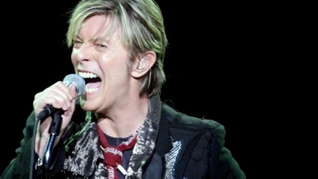 David Bowie performs at the Sydney Entertainment Centre in 2003.