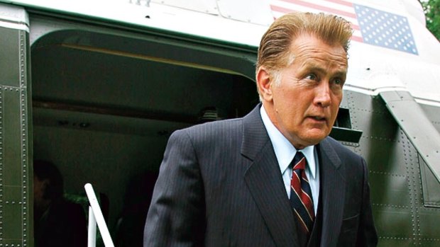 Martin Sheen as President Jed Bartlett in the West Wing.