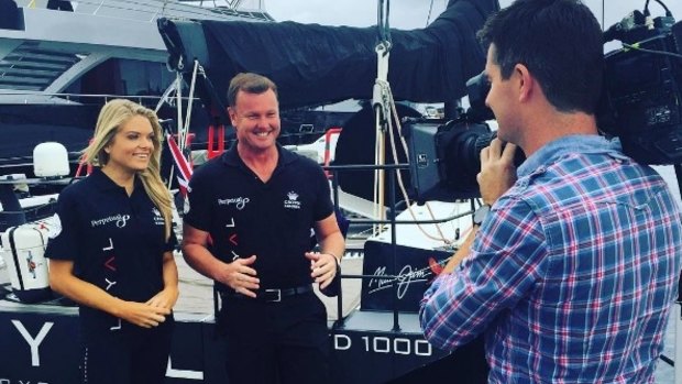 Erin Molan and Anthony Bell were crew members on the super maxi Perpetual Loyal.