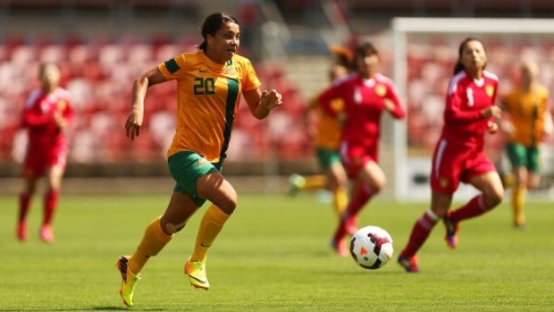 Ready to shine: Matildas striker Samantha Kerr. 