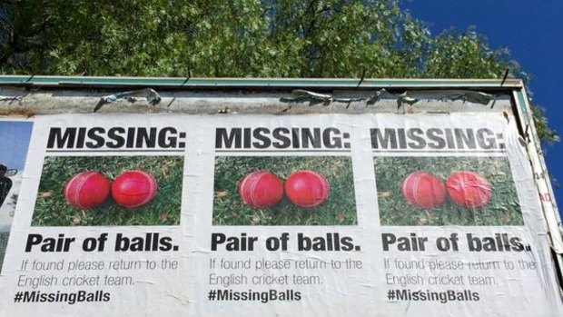 BANTER: The cheeky posters have appeared around Melbourne ahead of the Cricket World Cup.