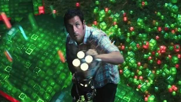 Nominated for a Worst Picture Razzy: Adam Sandler fights off arcade game aliens in the family film <i>Pixels</i>, which has been huge in China. 