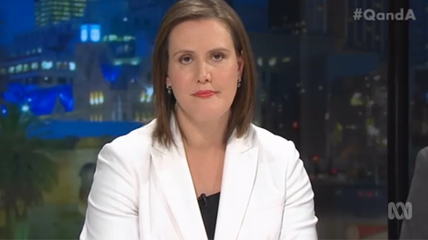 Kelly O'Dwyer, Liberal minister for small business and assistant treasurer, on <i>Q&A</i>.