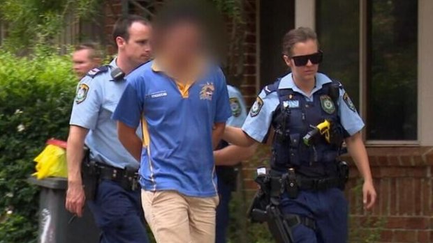 A 23-year-old man is arrested after a baby was found with burns to 40 per cent of his body in Sydney's west.