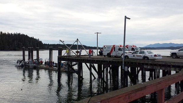 Crews search for people near Tofino after a whale watching boat carrying 27 people overturned.
