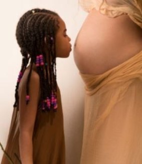 Beyonce shared candid pics throughout her pregnancy onto her website. 