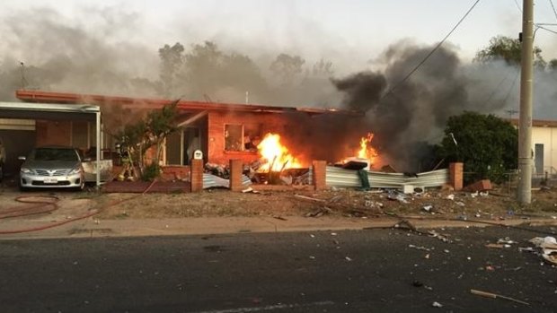 Police from Brisbane and Townsville flew to Mount Isa to investigate the caravan blast.