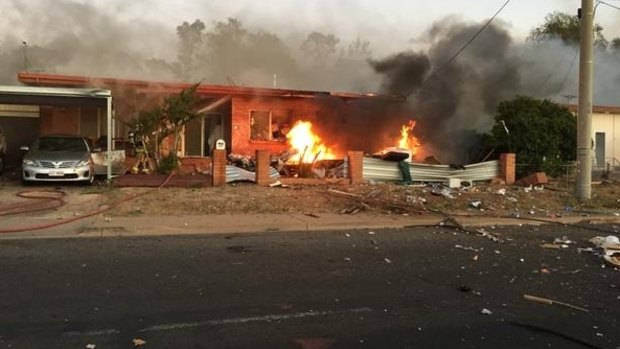 Police from Brisbane and Townsville flew to Mount Isa to investigate the caravan blast.