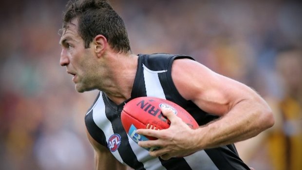 Poor first-up: Magpie forward Travis Cloke.