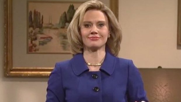 US actress Kate McKinnon takes off Hillary Clinton on <i>Saturday Night Live</i>.