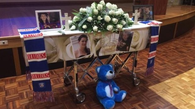 Crystal and Baileigh Cartledge were farewelled at a public memorial service in Beenleigh on Wednesday.