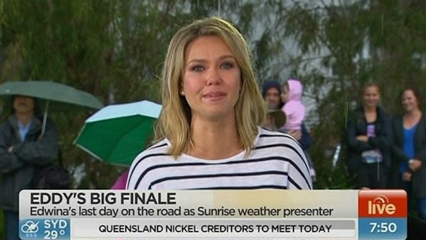 Sad goodbye ... but Edwina Bartholomew will join <i>Sunrise</i> back in Sydney for a new presenting role.