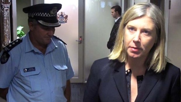 Police have had to be called to escort Nicole Johnston from previous Brisbane City Council meetings.