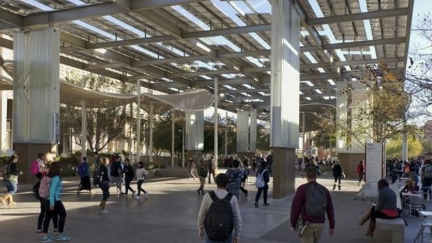 The Greens want to introduce solar shade, similar to this at Arizona State University, to Brisbane's King George Square.