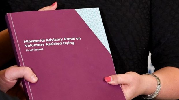 Jill Hennessy and Brian Owler launch the Ministerial Advisory Panel's report on Voluntary Assisted Dying.