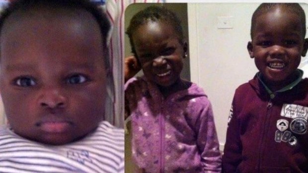 Bol, 1, left, Hanger, 4, centre and her twin brother Madit, right, were killed when their mother's car crashed into the lake.