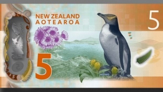 A penguin perches on the other side of the New Zealand entry.
