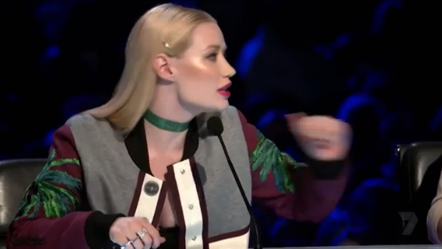 Australian rapper Iggy Azalea disagrees with her fellow judges on <i>The X Factor</i>.