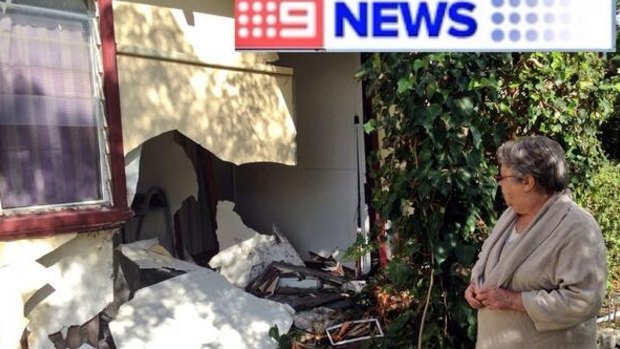 Lyn Jones thought it was an earthquake when a ute crashed into her house.