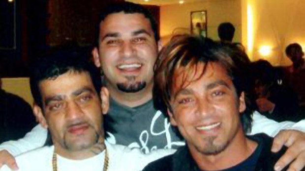 Michael Ibrahim (centre) with brothers Sam (left) and John (right)