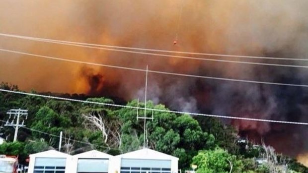The Wye River fire on Christmas Day 2015.