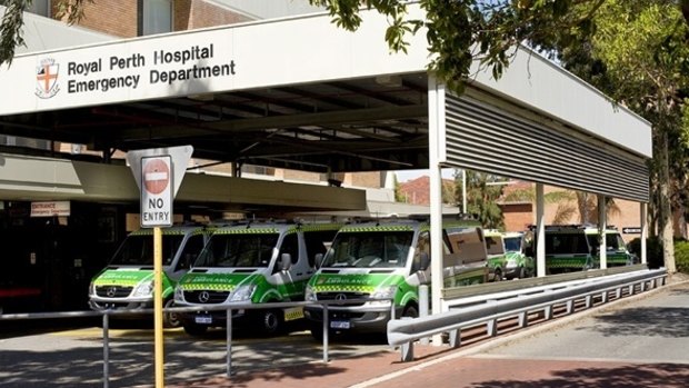 The man was taken to Royal Perth Hospital after suffering smoke inhalation.
