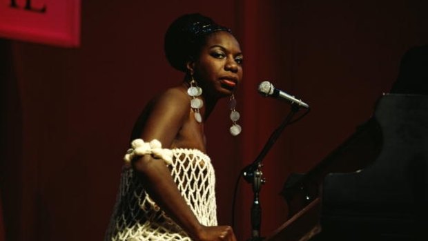 Nina Simone on stage at 1968's Newport Jazz Festival.