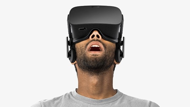 The Oculus Rift VR headset.