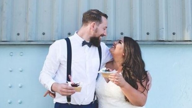 Callie Thorpe's wedding portraits and candid words have gone viral.